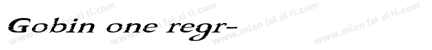 Gobin one regr字体转换
